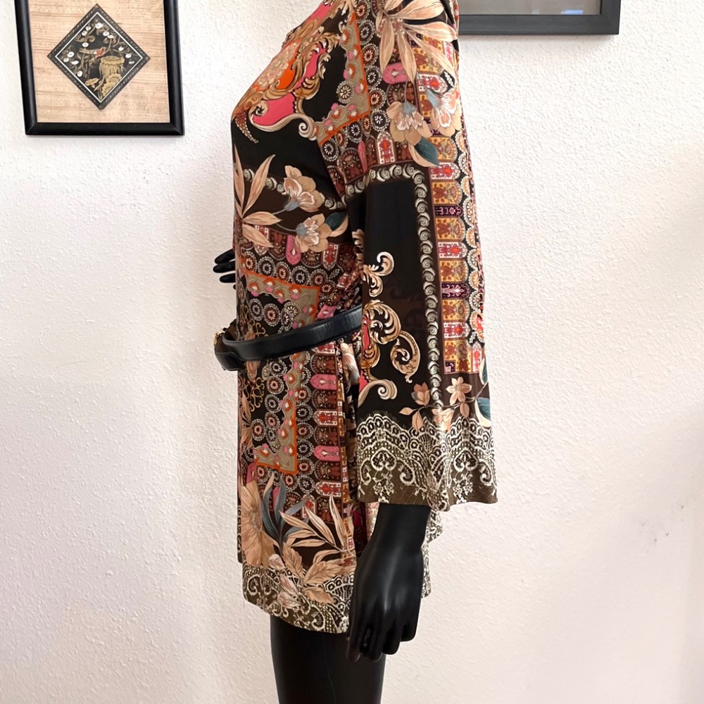 Johnny Was Stretch Tunic, Flora Lace Button Front, Size L, NWT - Picture 7 of 7